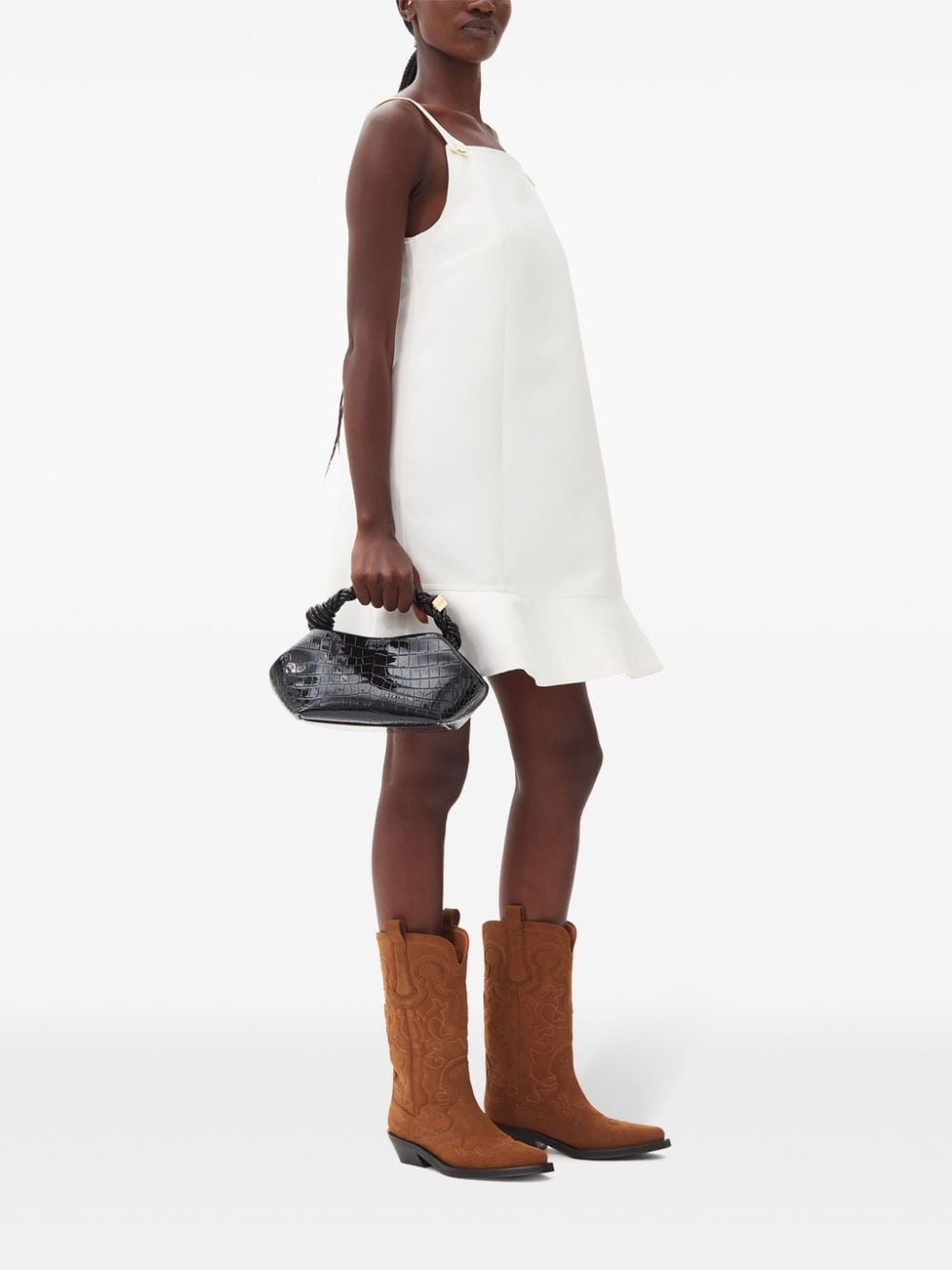 small Bou recycled-leather top-handle bag - 3