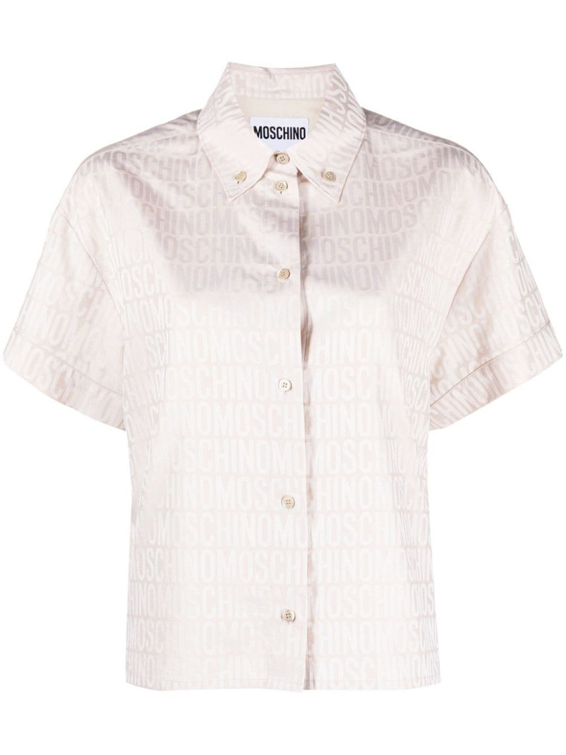 logo-jacquard short-sleeve shirt 1
