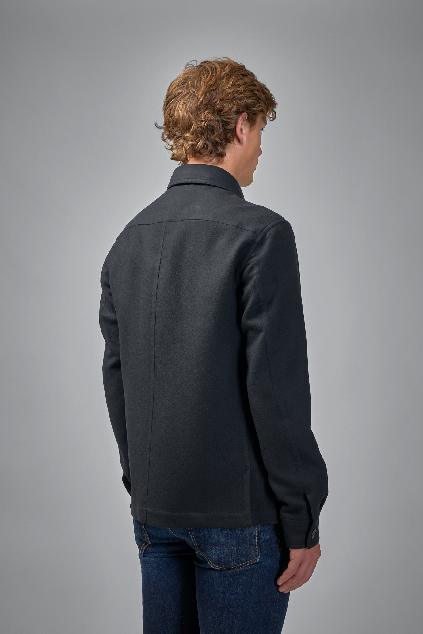 Double Splittable Light Wool Chest Pocket Outershirt - 3