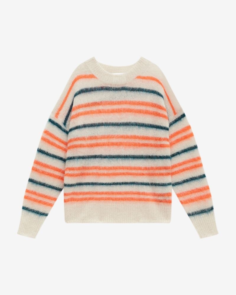 Isabel Marant Etoile Off-White amp; Orange Dana Cardigan