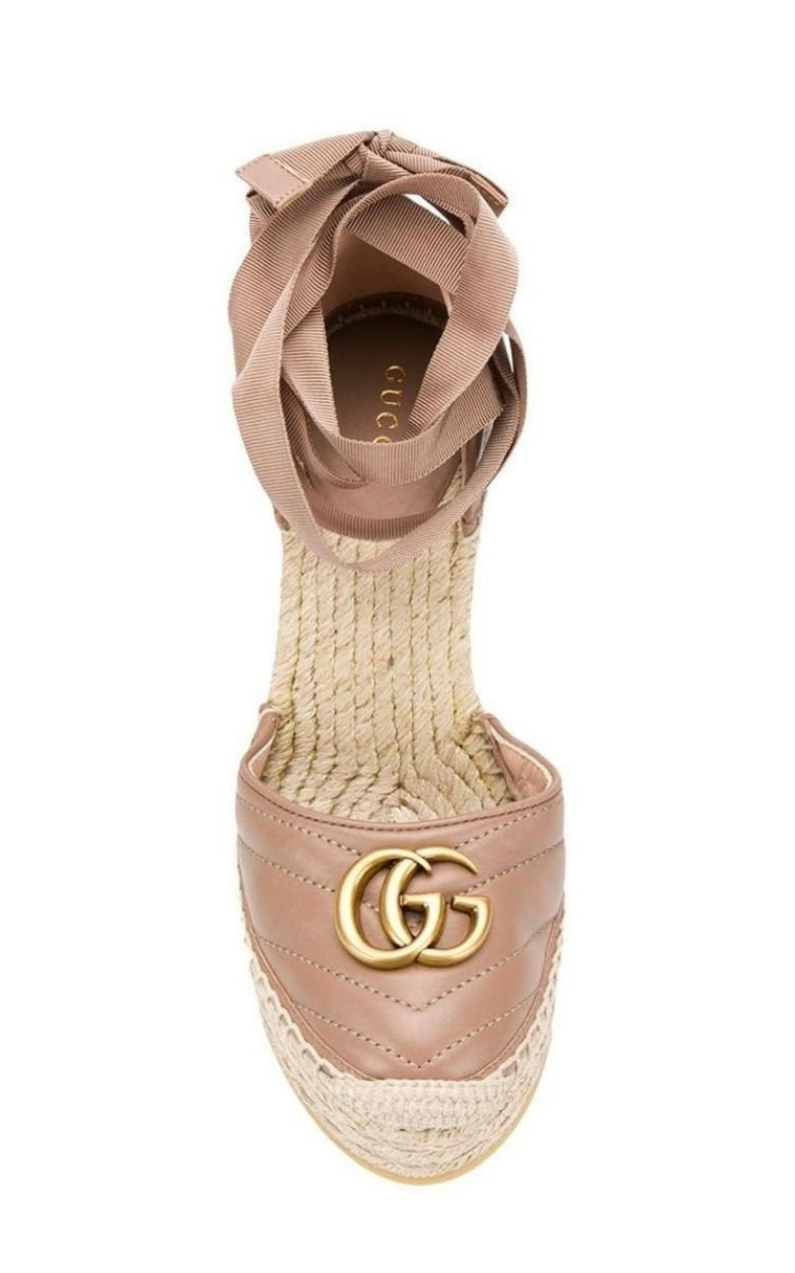 Leather Platform Espadrilles - 6