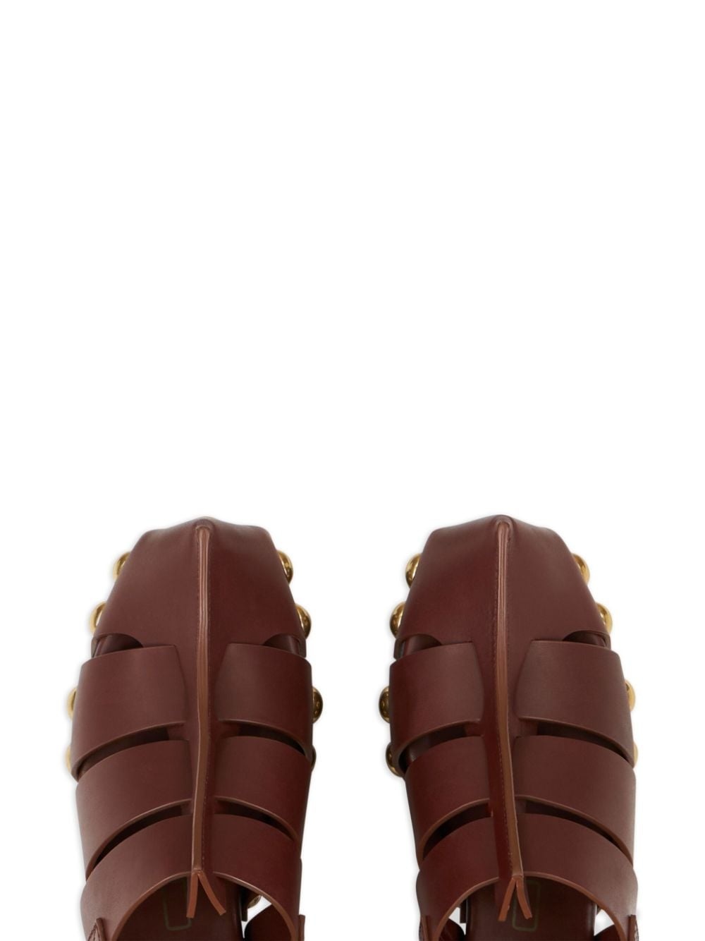 90mm caged leather sandals - 4