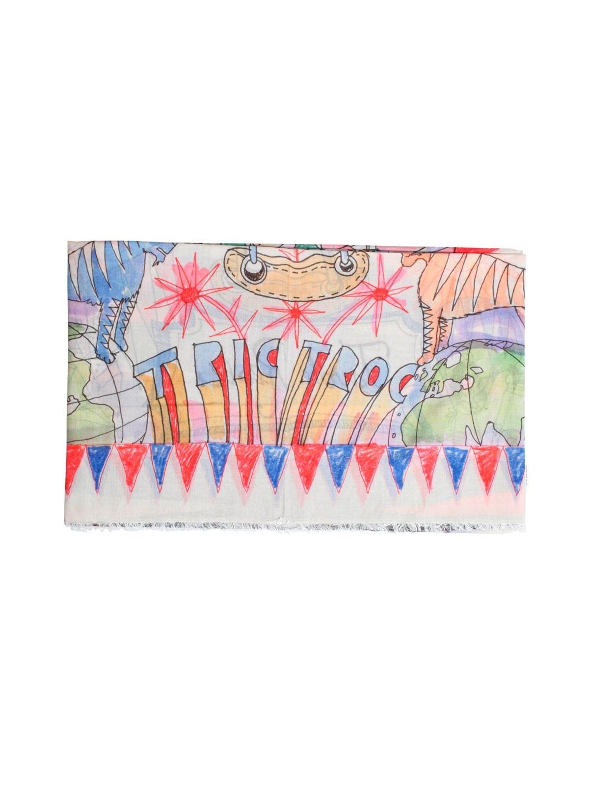 BACKGAMMON 130X135CM COTTON AND CASHMERE SCARF - 1
