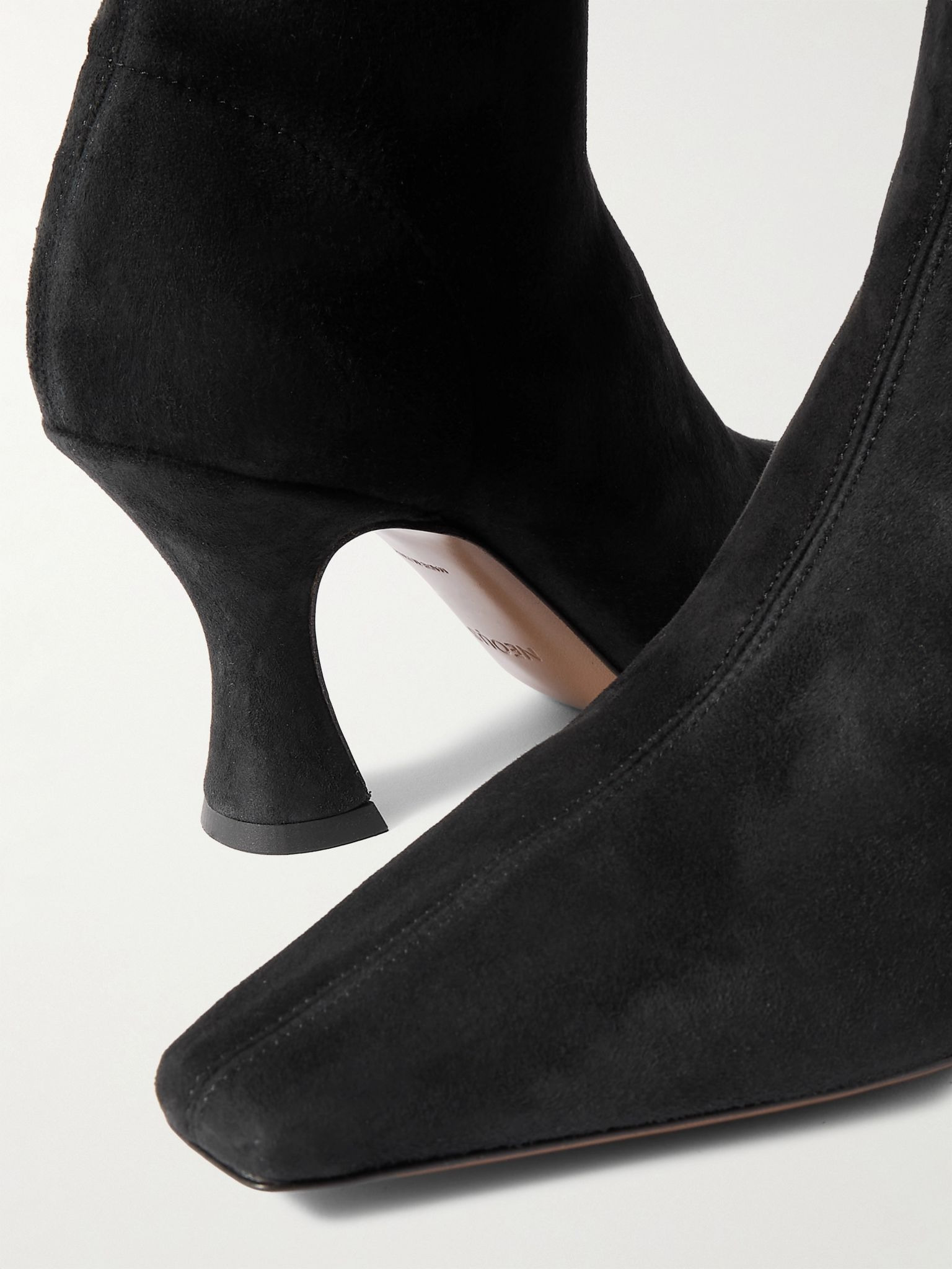 Ran stretch-suede ankle boots Black - 4