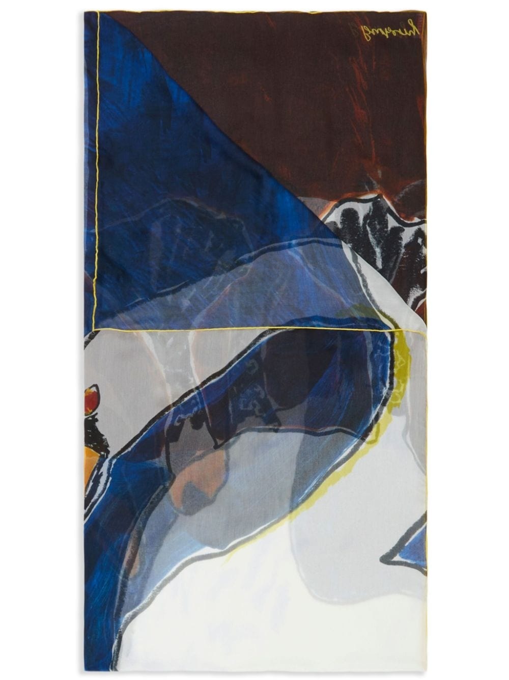 Swan-print silk scarf - 2