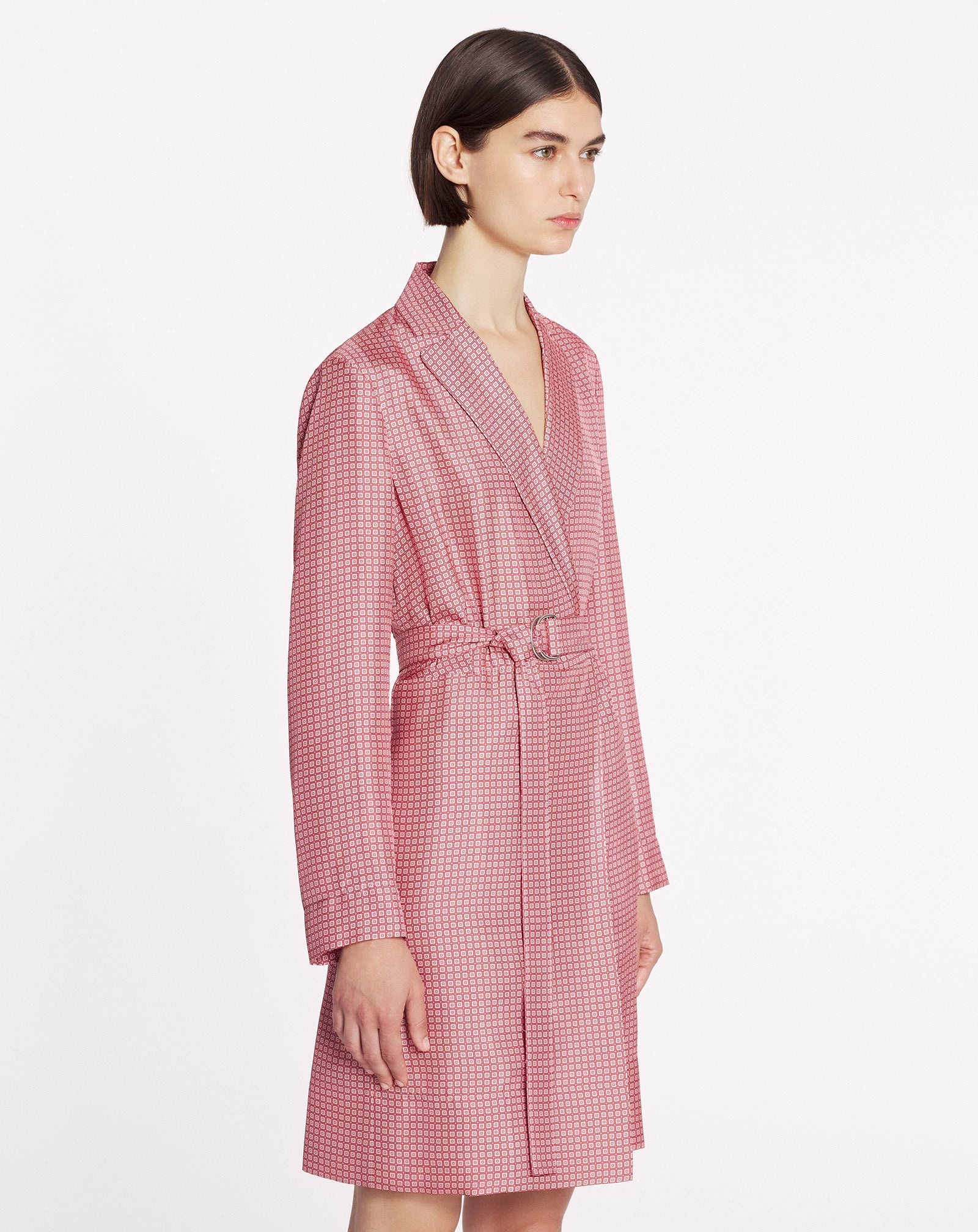PRINTED MIDI WRAP DRESS - 3