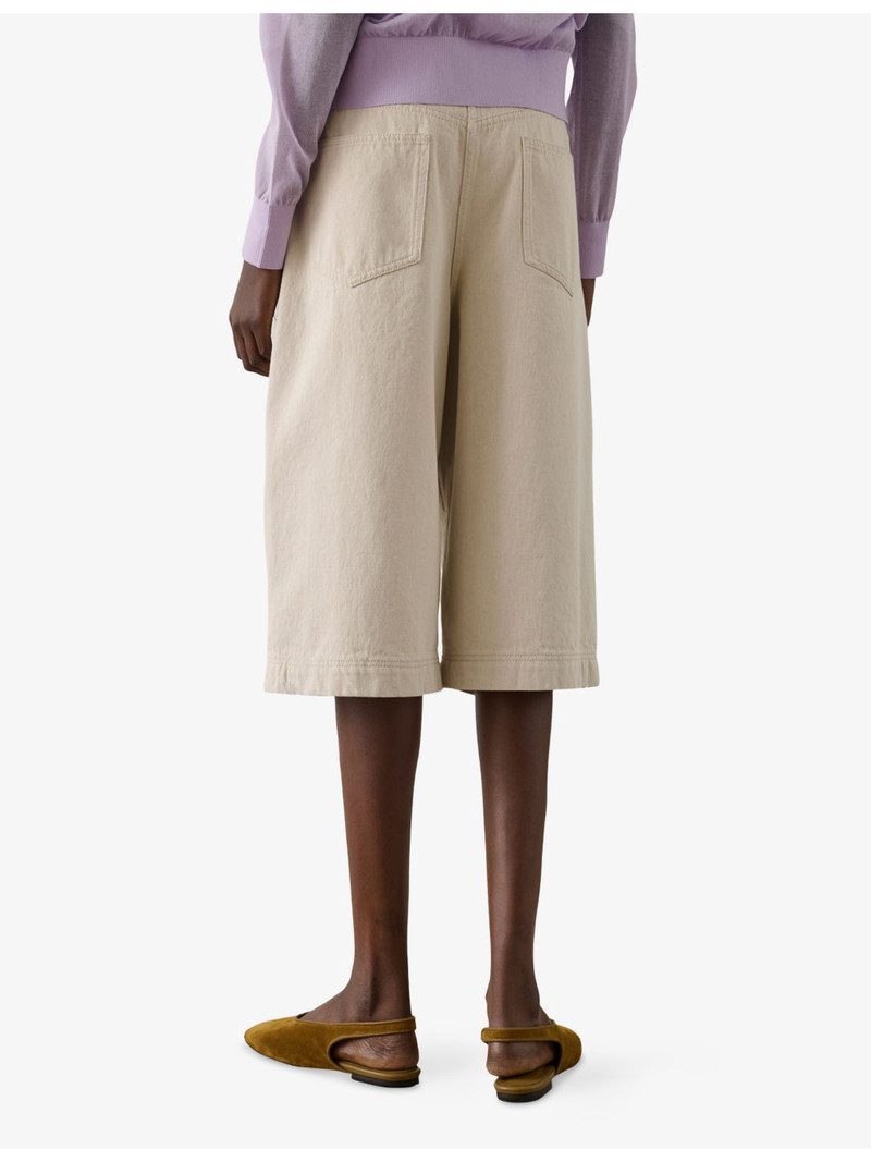 Francis Wide-Leg Cotton Shorts 3