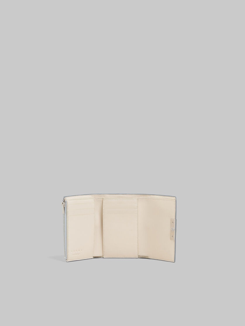SILVER LEATHER TRIFOLD PRISMA WALLET - 2