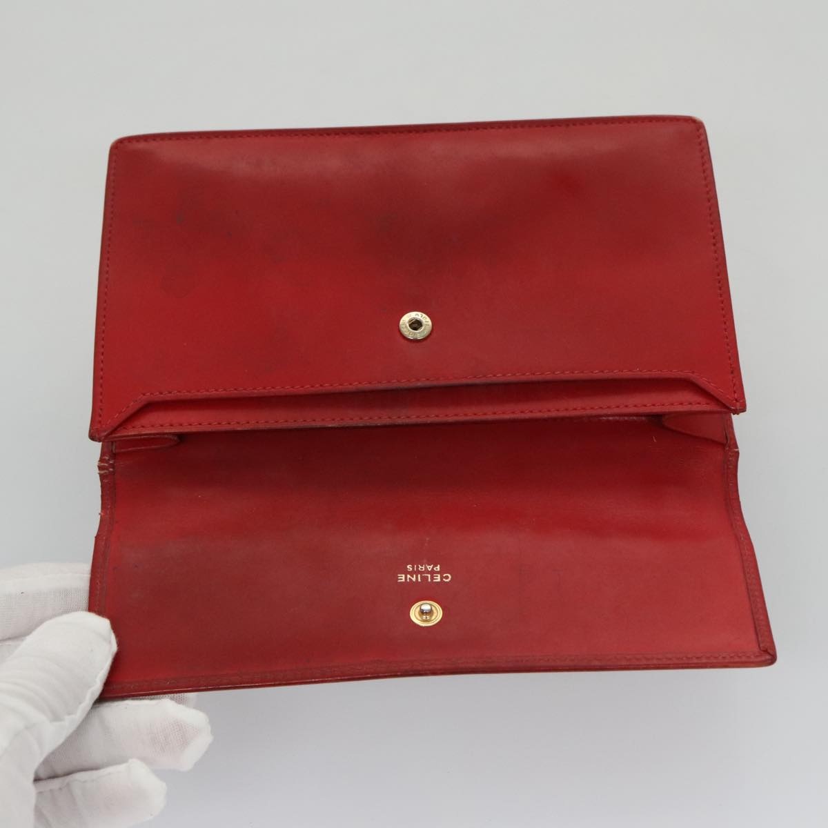 CELINE Mini Hand Bag Leather Red - 11