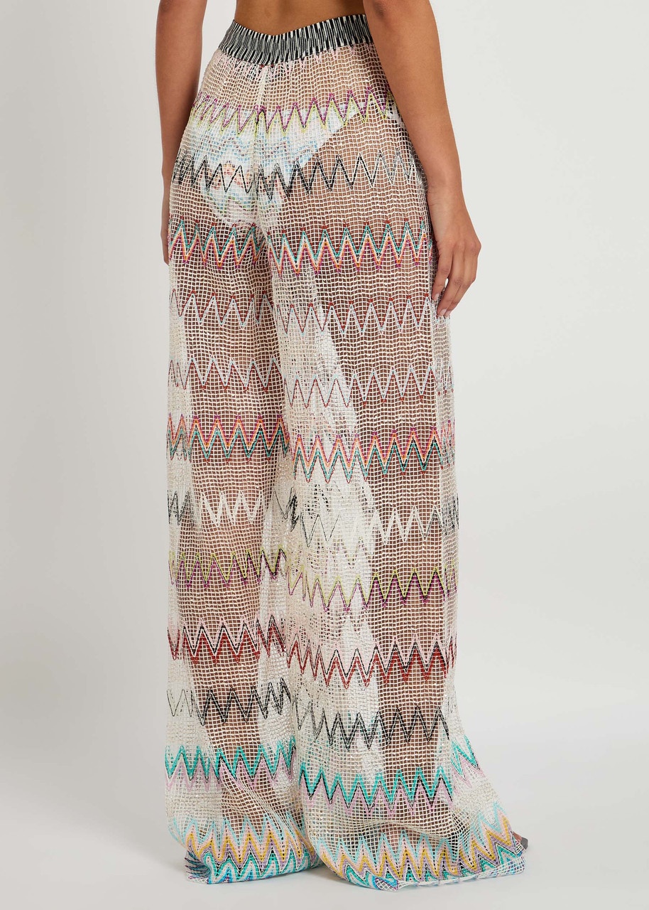 Missoni Zigzag Intarsia Open-knit Trousers - 3