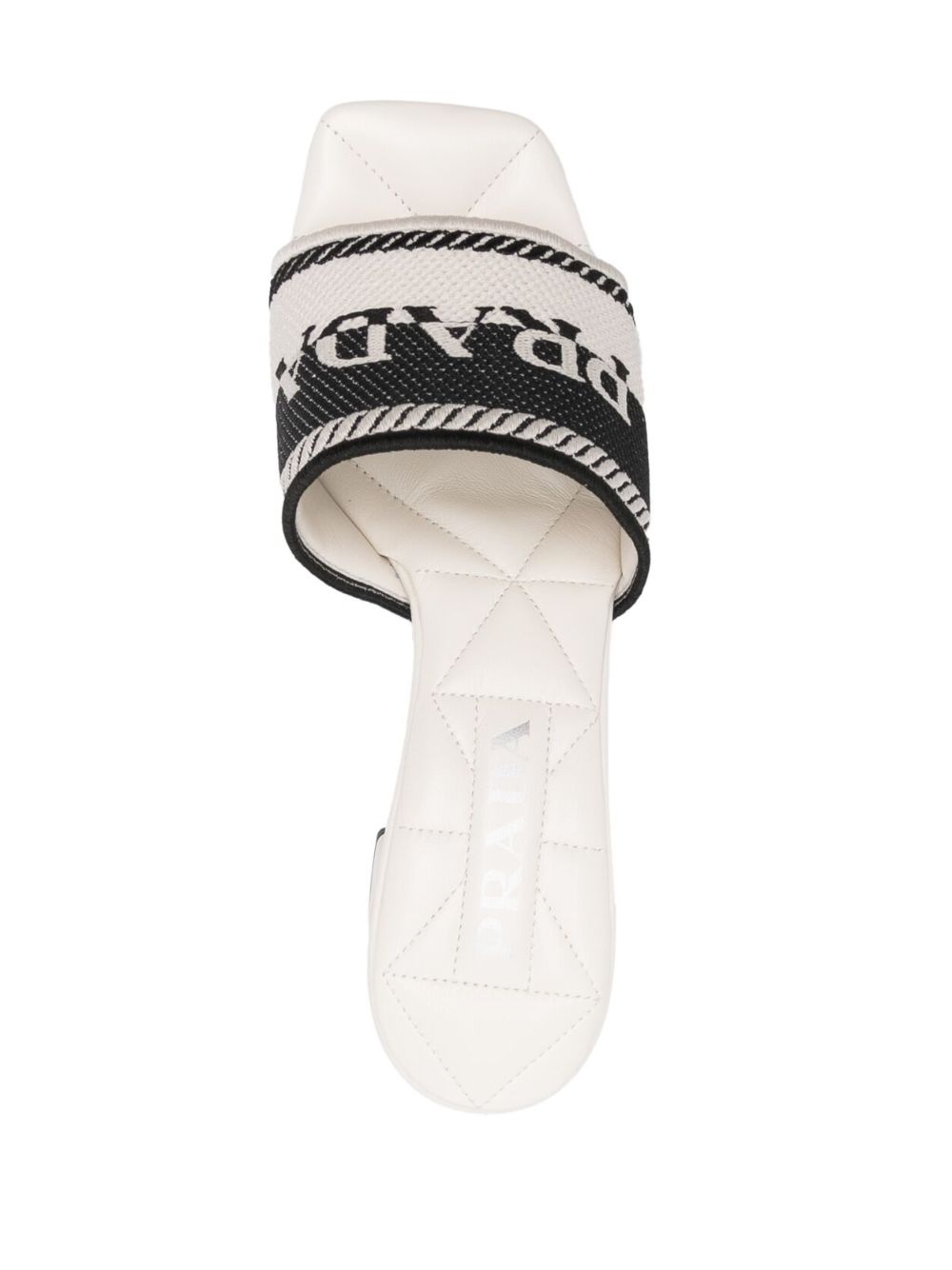 logo-embroidered mules - 4