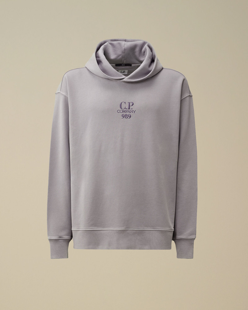 Cotton Diagonal Fleece Hooded Sweatshirt 1