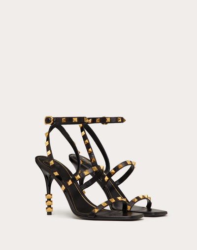 Valentino ROCKSTUD GOATSKIN SANDAL WITH SCULPTED HEEL 100 MM outlook