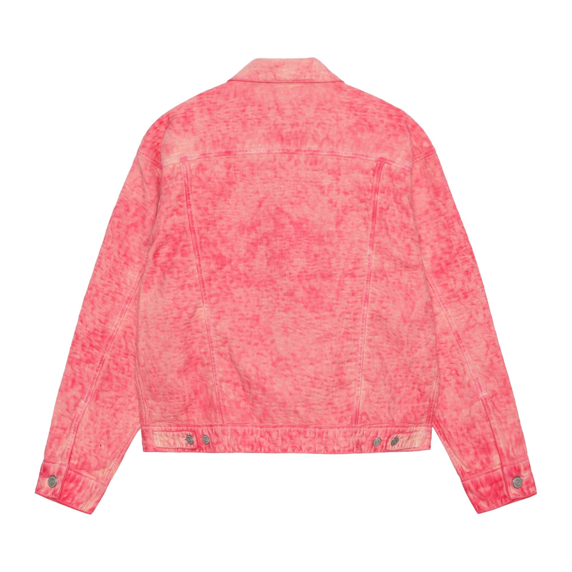 Levi's Levi's x Stussy Dyed Jacquard Trucker Jacket 'Pink Levi's Levi's x Stussy Dyed Jacquard Trucker Jacket 'Pink