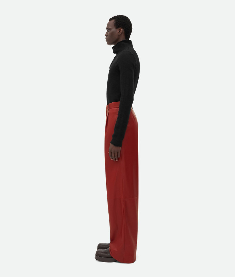 Bottega Veneta Leather Wide Leg Trousers outlook