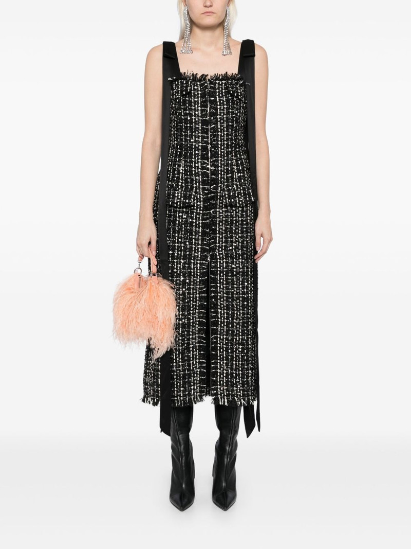 David Koma tweed midi dress outlook