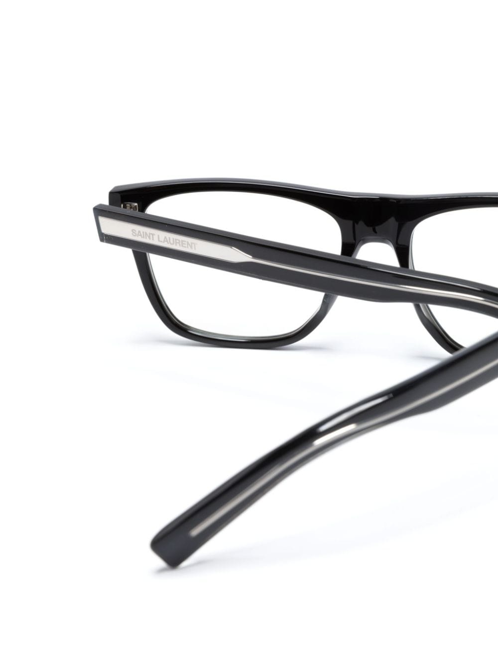 logo-engraved square-frame glasses - 3