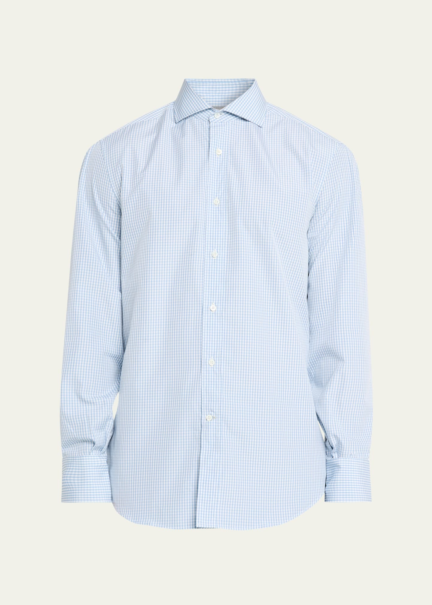 Men's Gingham Check Long-Sleeve Shirt - 1