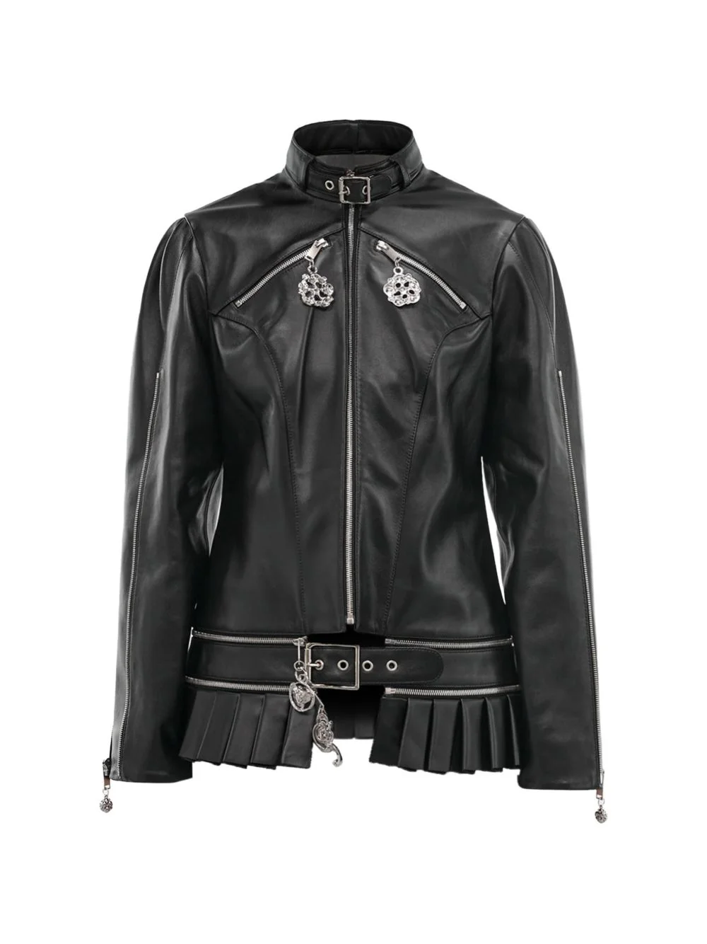 pleated buckle jacket - 1