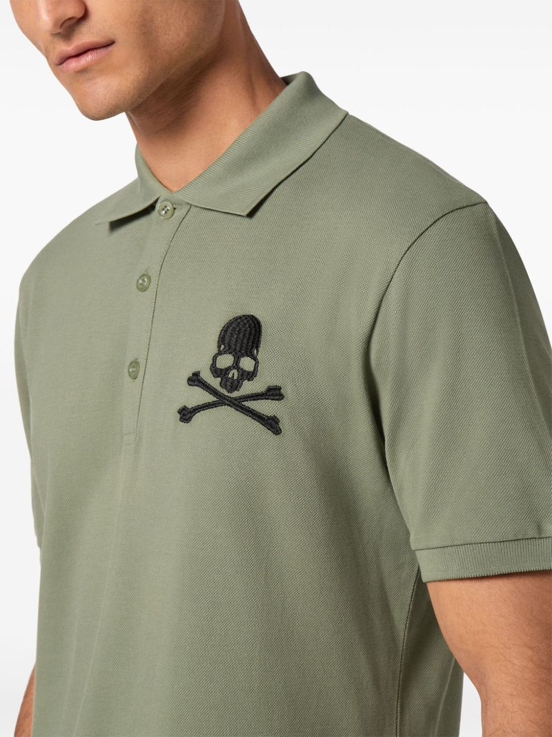 Skull & Bones embroidered cotton polo shirt 5