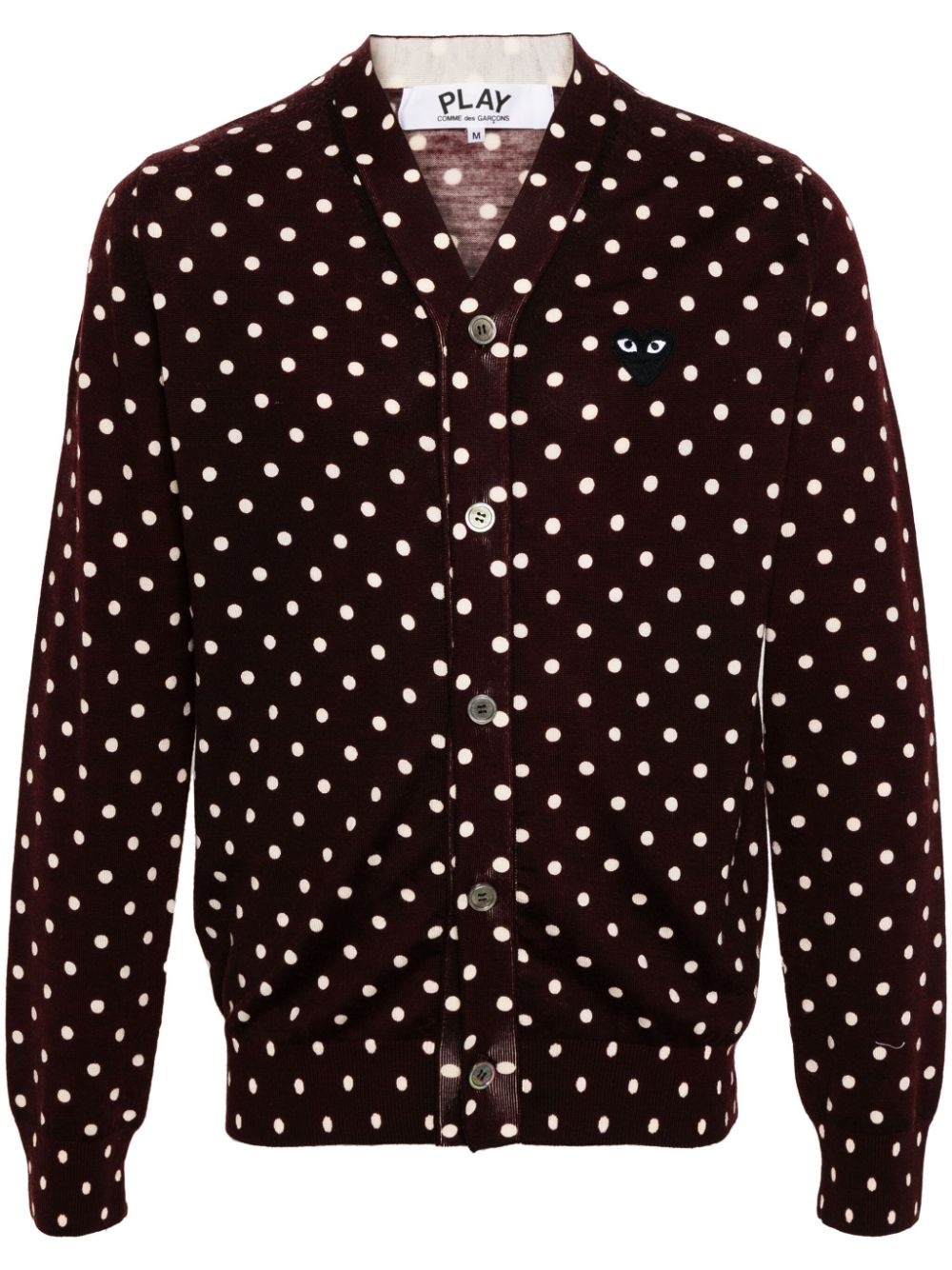 polka-dot wool cardigan - 1