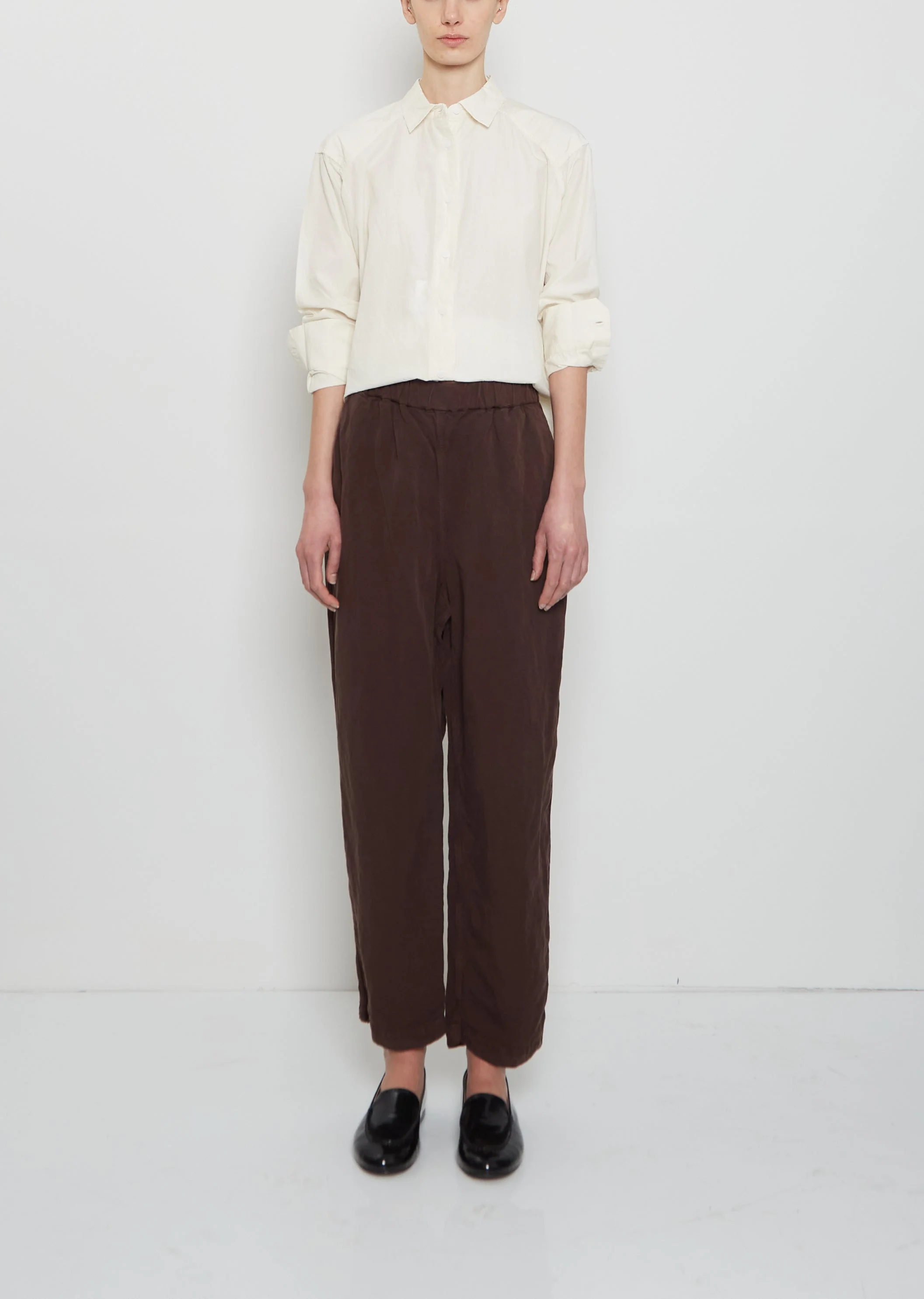 Fabi Linen Pant — Brown - 1