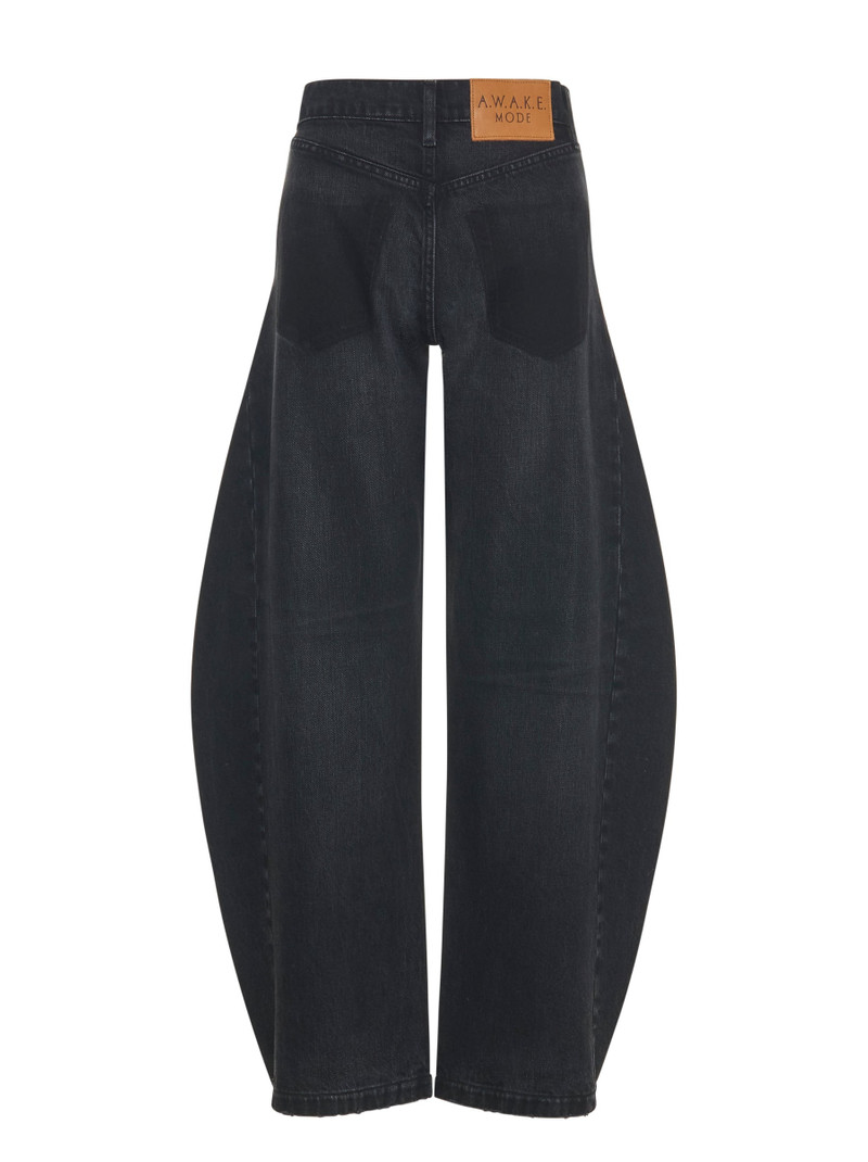 DENIM JEANS WITH INSERTS WASHED BLACK 7
