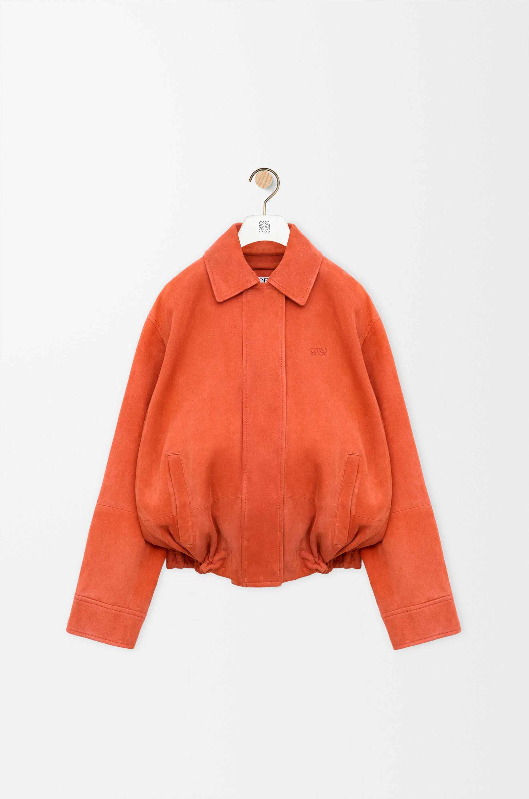 Drawstring jacket in suede lambskin - 1