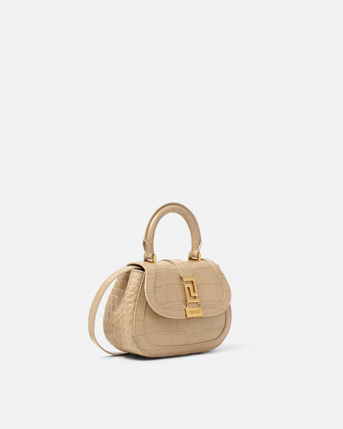 Croc-Effect Greca Goddess Mini Bag - 2