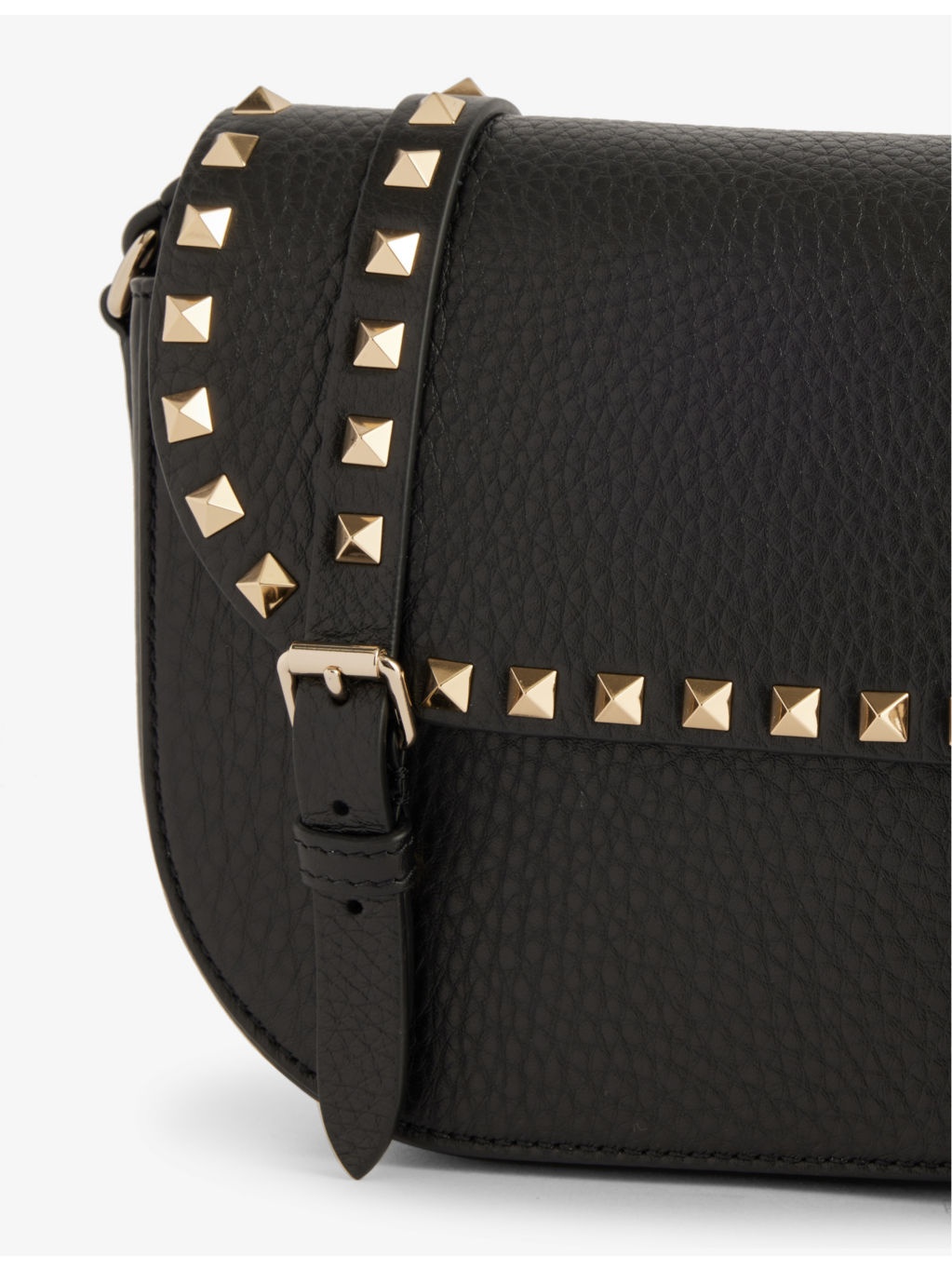 Rockstud grainy leather crossbody bag - 3