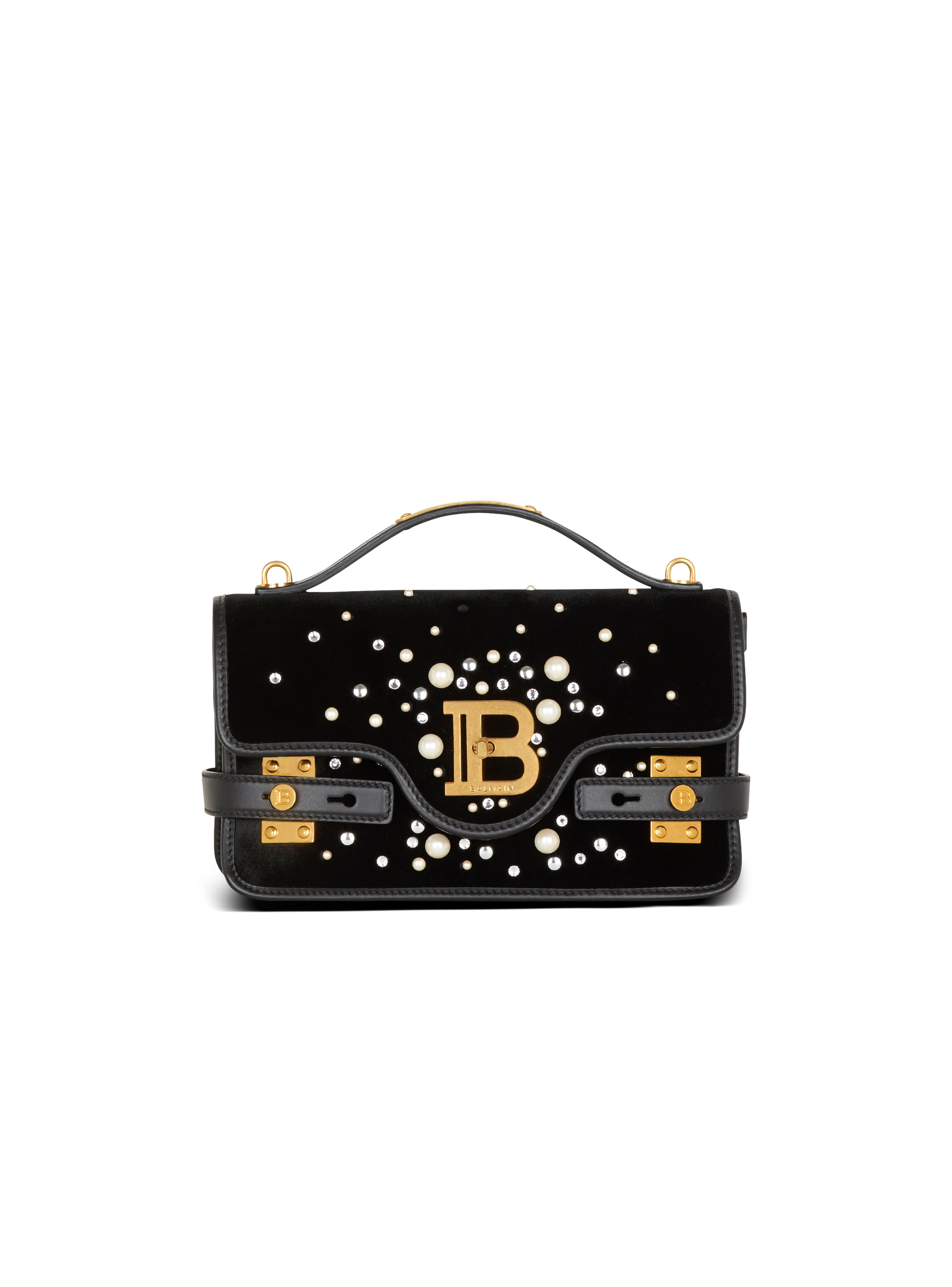 B-Buzz Shoulder 24 bag in embroidered velvet - 1