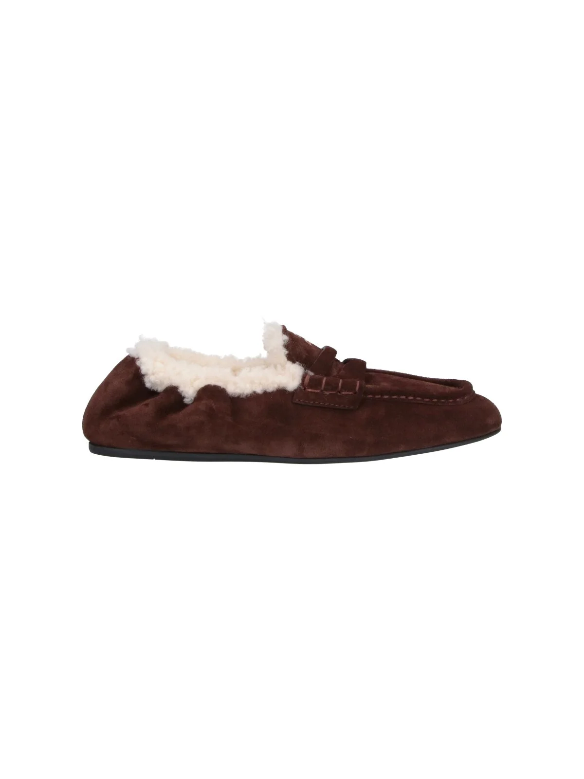 SUEDE AND SHEARLING LOAFERS - 1