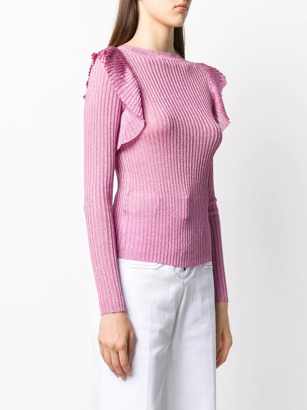 ruffle detail knitted jumper - 3