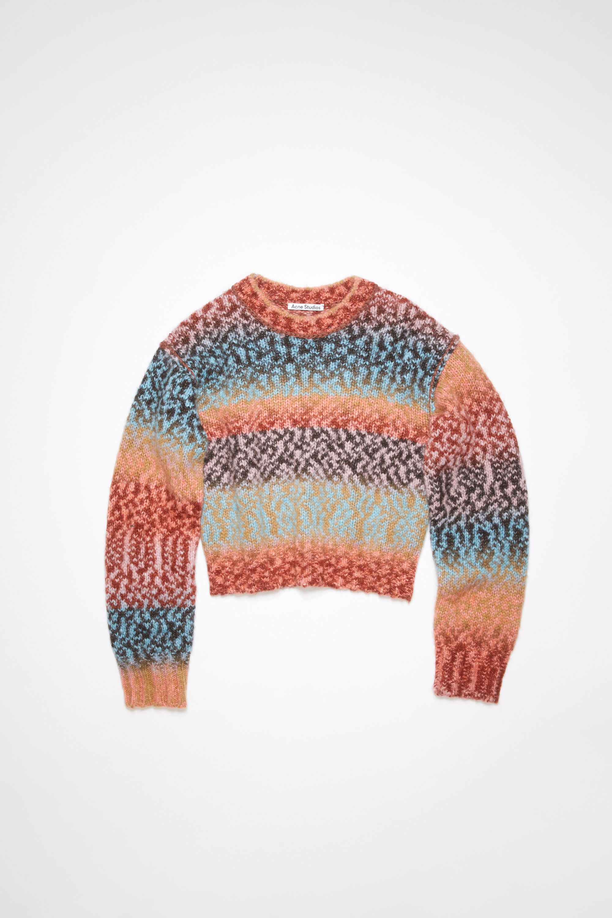 Wool blend jumper - Brown/blue multi - 6