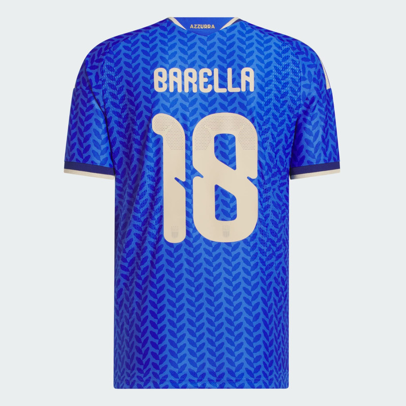 Italy 26 Home Barella Authentic Jersey 3