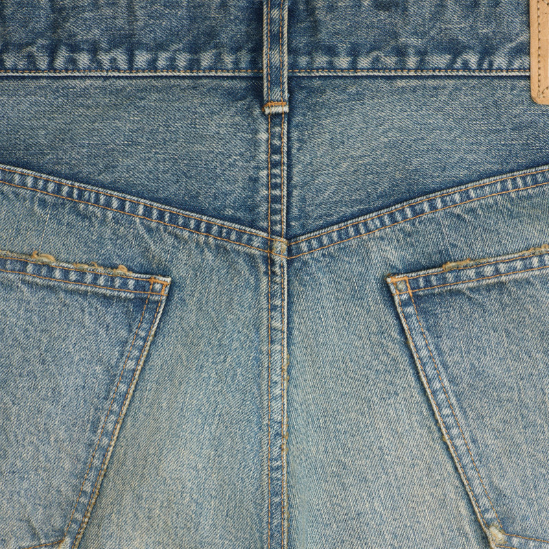WIDE LEG JEANS IN COTTON DENIM 3