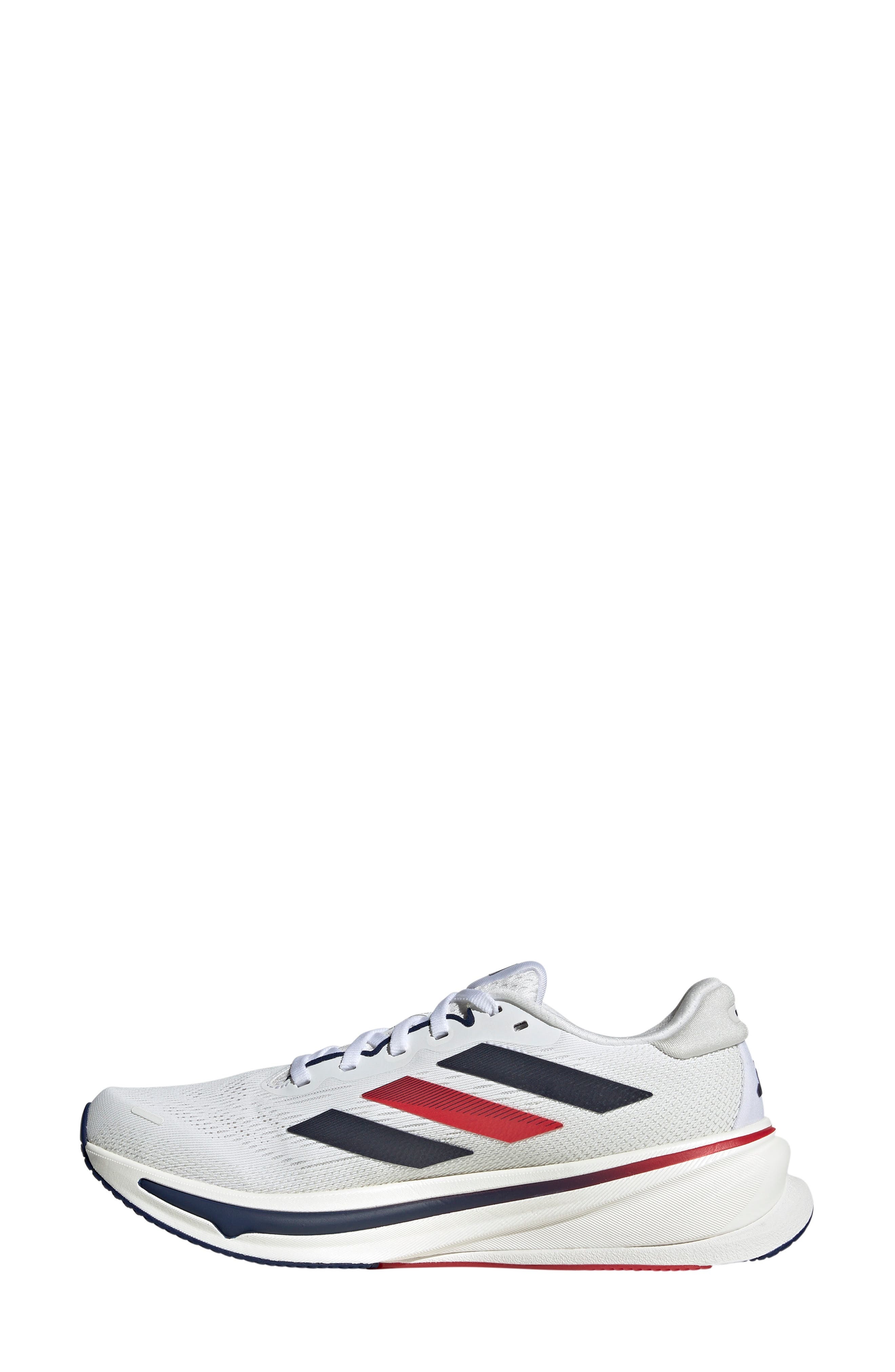 adidas Supernova Rise 2 Running Shoe in White/Dark Blue/Pure Ruby at Nordstrom - 6