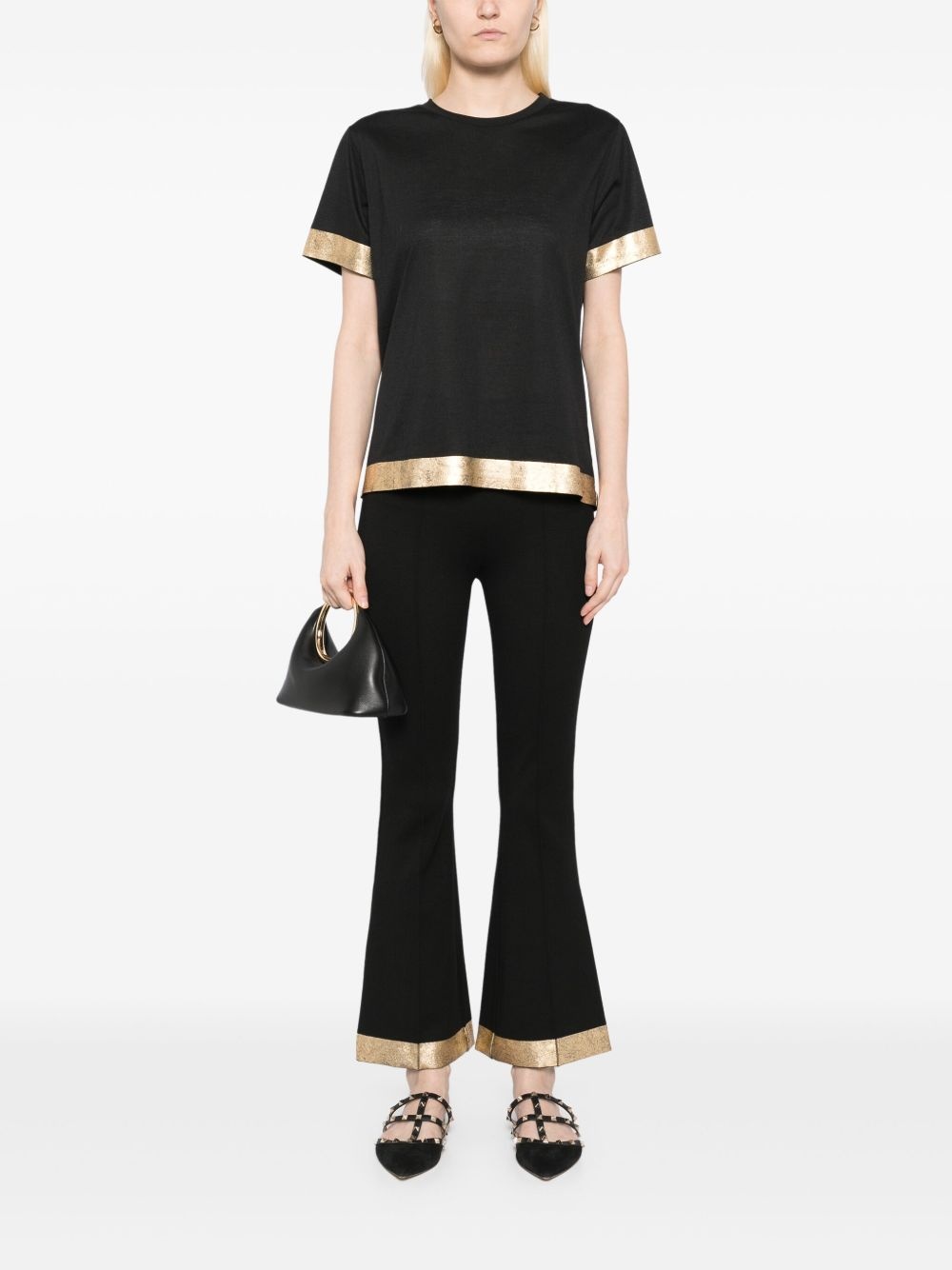 foil-hem T-shirt - 2