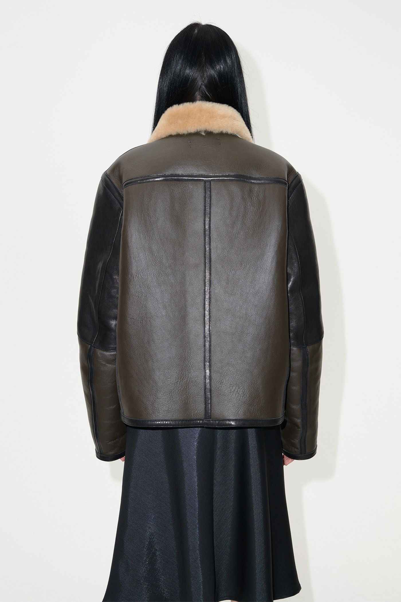 Pilot Jacket Steel Green Shearling - 5