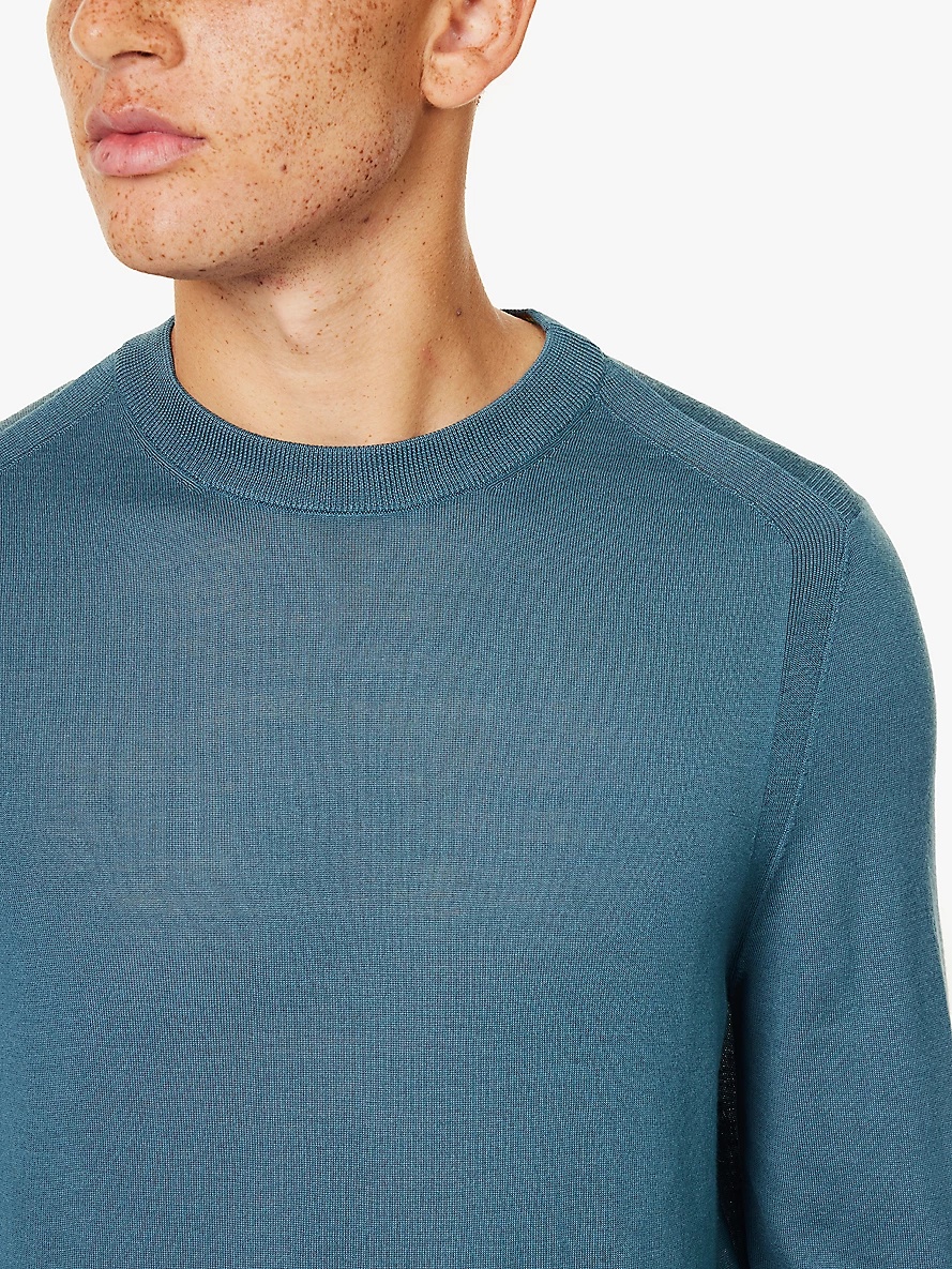 Crewneck long-sleeve merino-wool jumper - 5