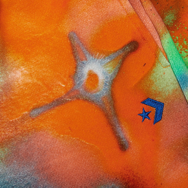 CONVERSE SHAPES X COME TEES WIDE LEG FLEECE PANT - ORANGE/RED 5