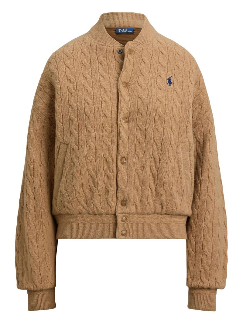 cable-knit bomber jacket 1