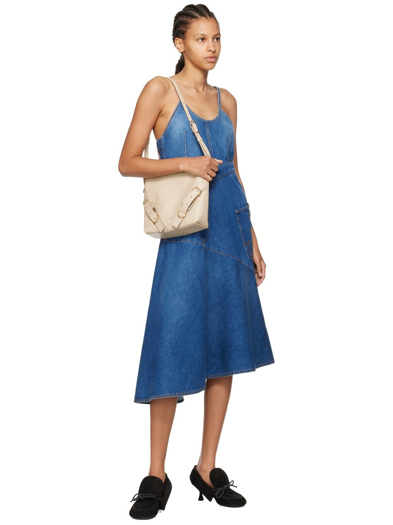 Beige Small Voyou Crossbody Bag 4