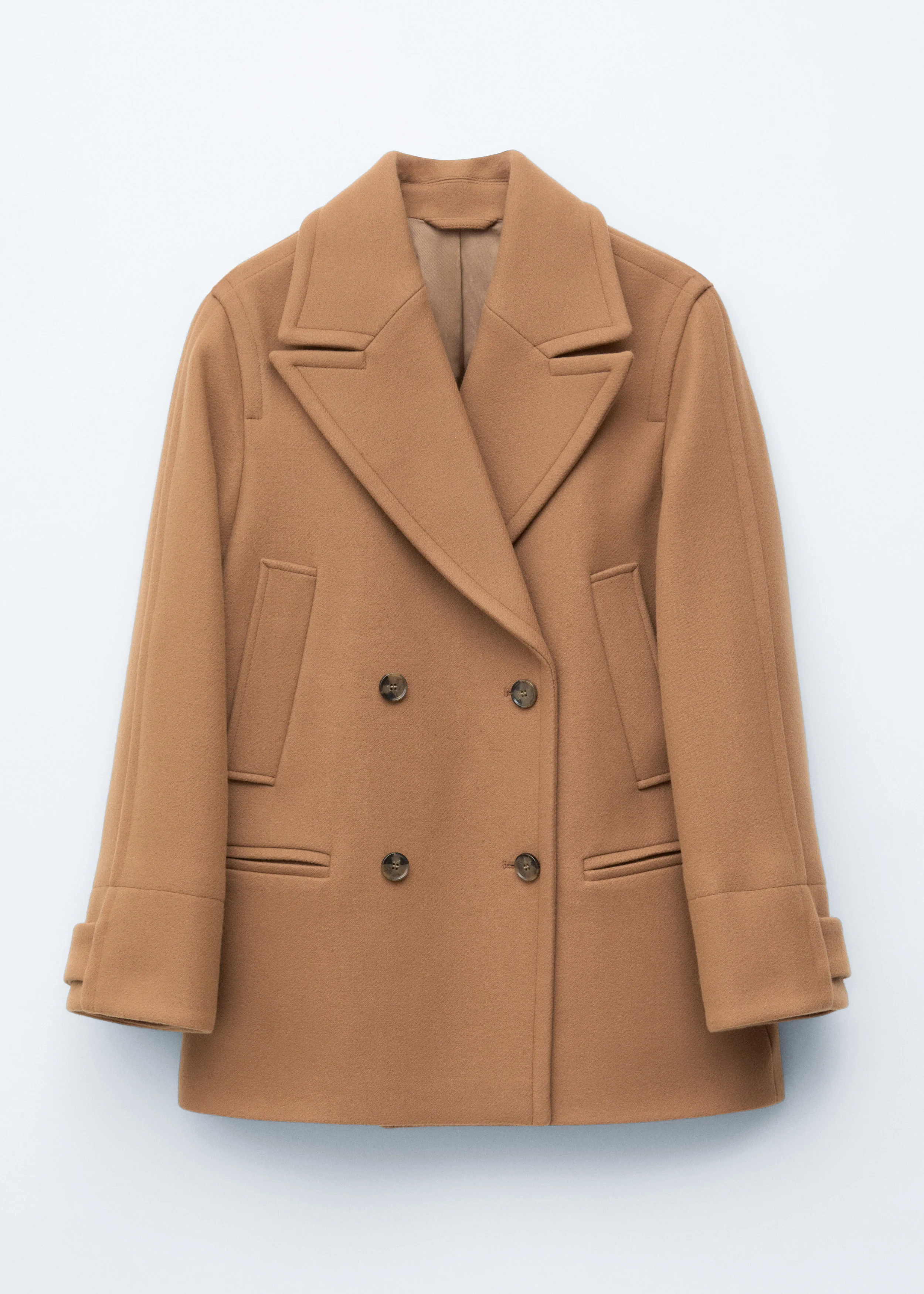 Tailored Wool Pea Coat - 1