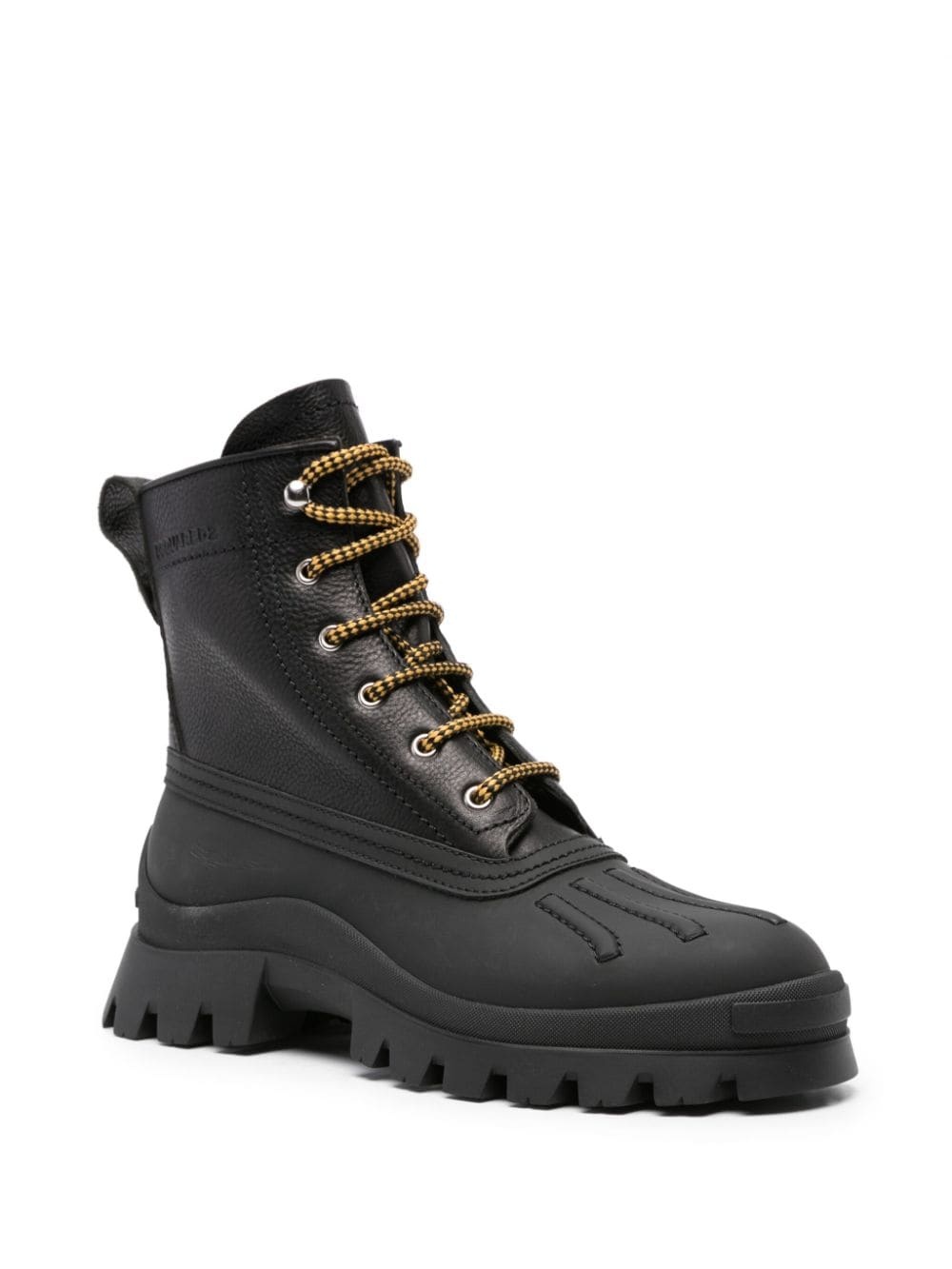 lace-up leather ankle boots - 2
