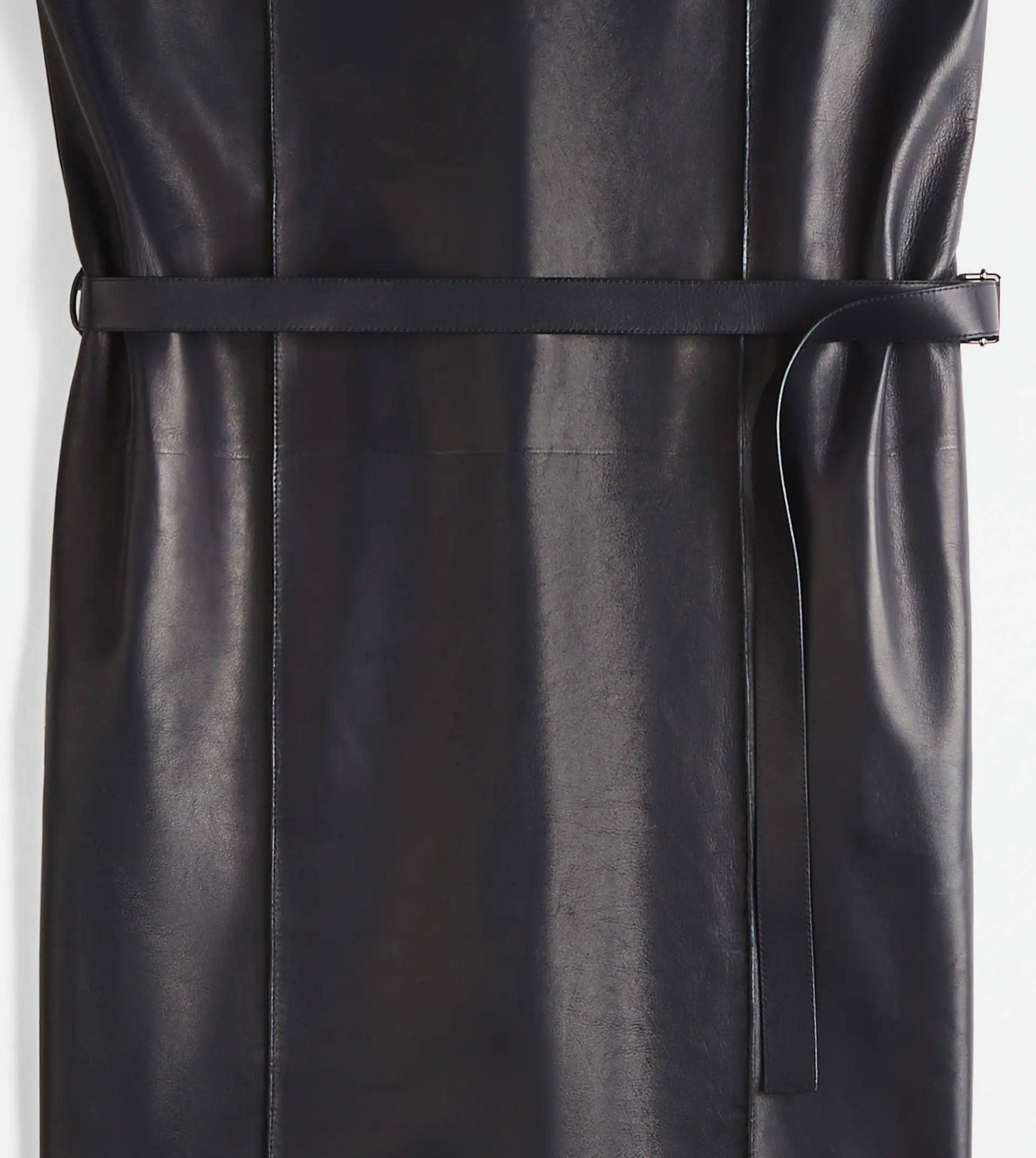 DRESS IN NAPPA LEATHER - GREY - 3