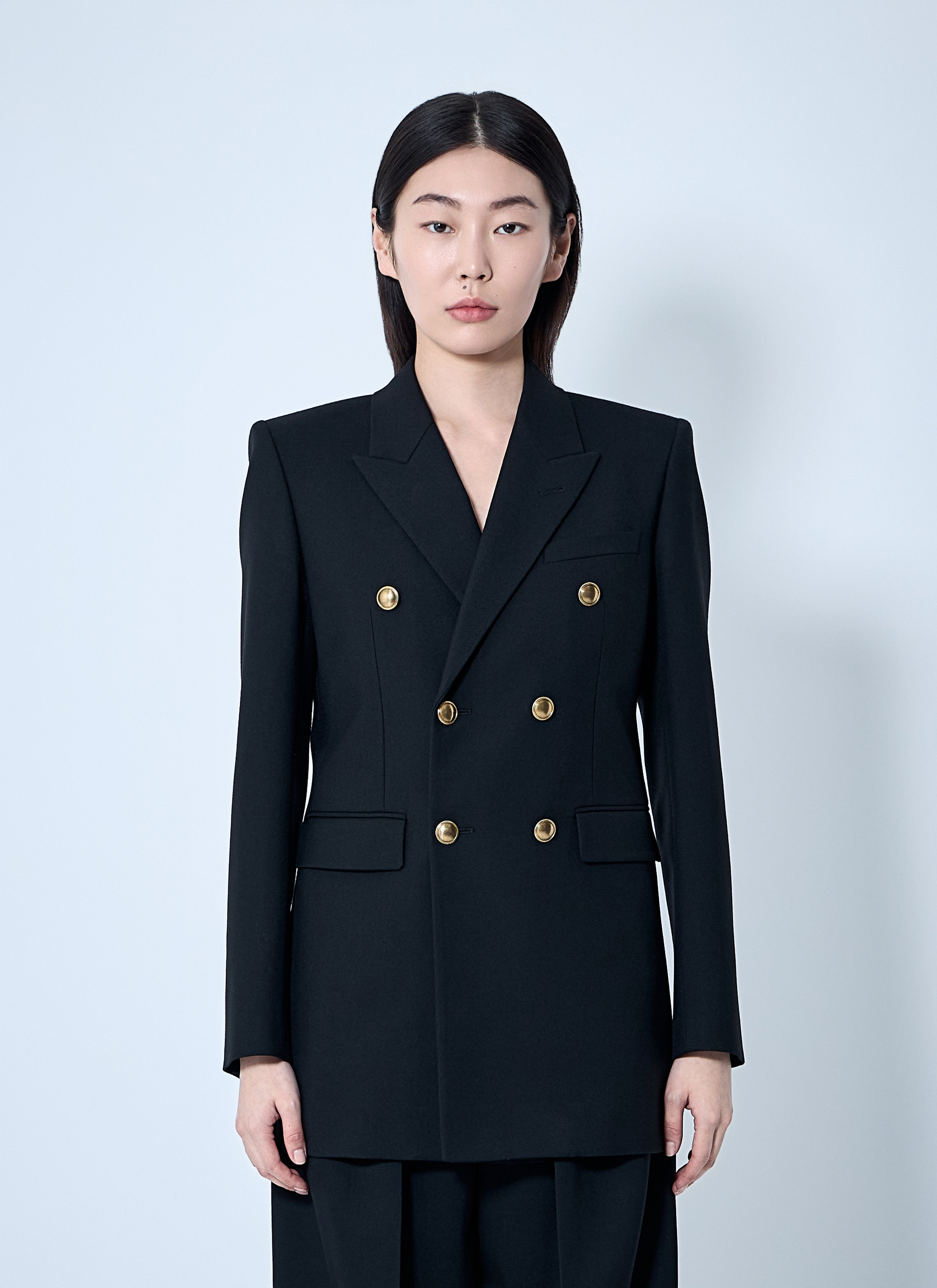 Saint Laurent Women Wool Gabardine Blazer - 1