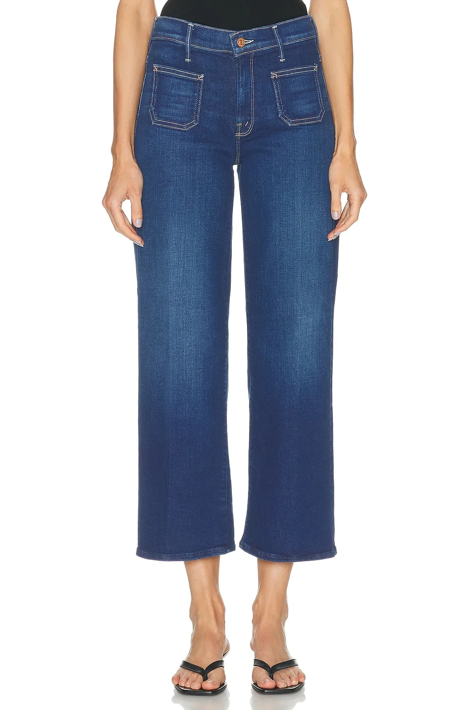 The Patch Pocket Mid Rise Maven Ankle Jeans - 1