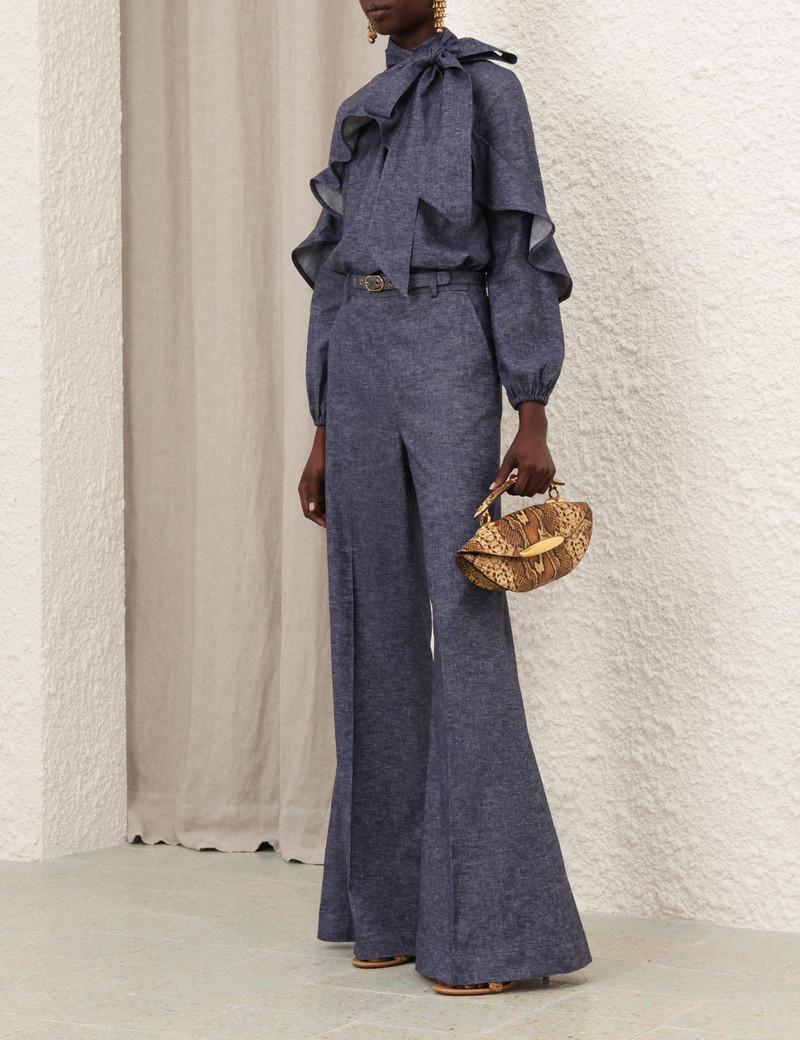 HYPNOTIC CHAMBRAY FLARE PANT 3