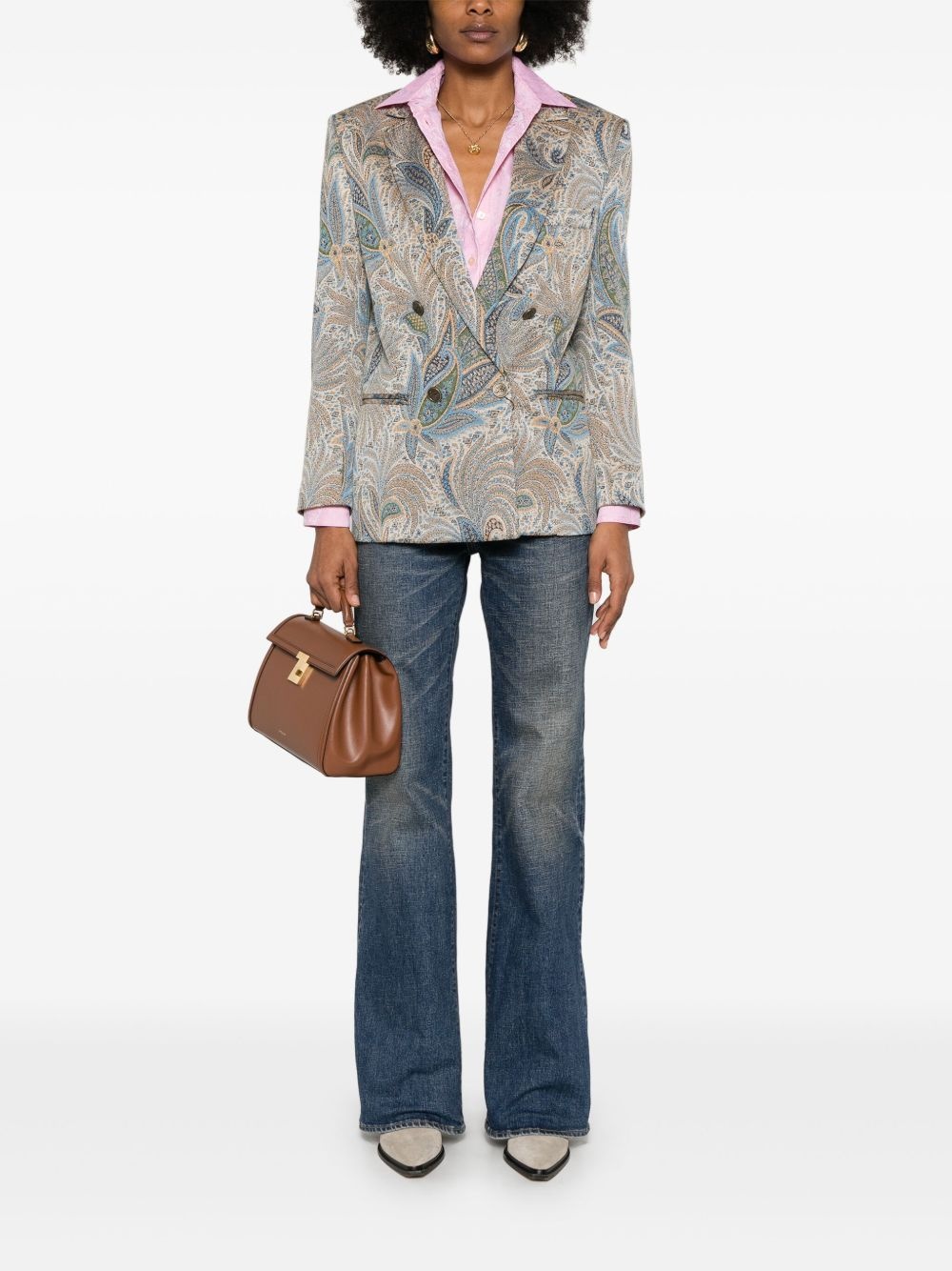 paisley-jacquard blazer - 2